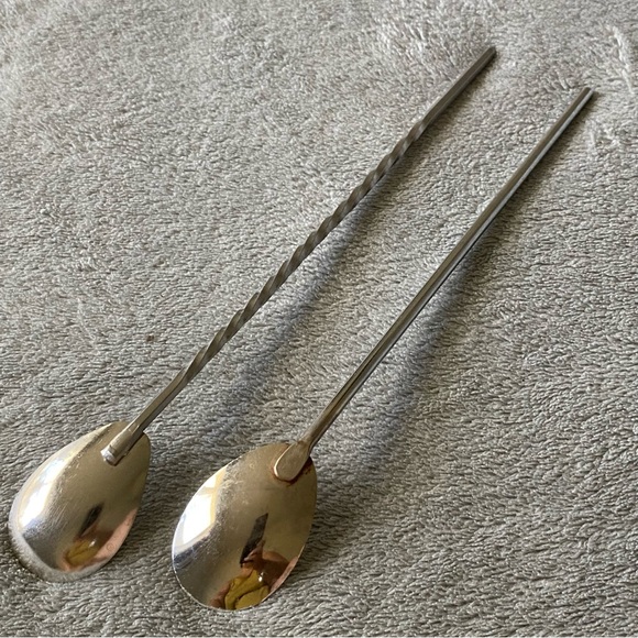 4 Cocktail Swizzle Stick Spoons - Picture 3 of 5